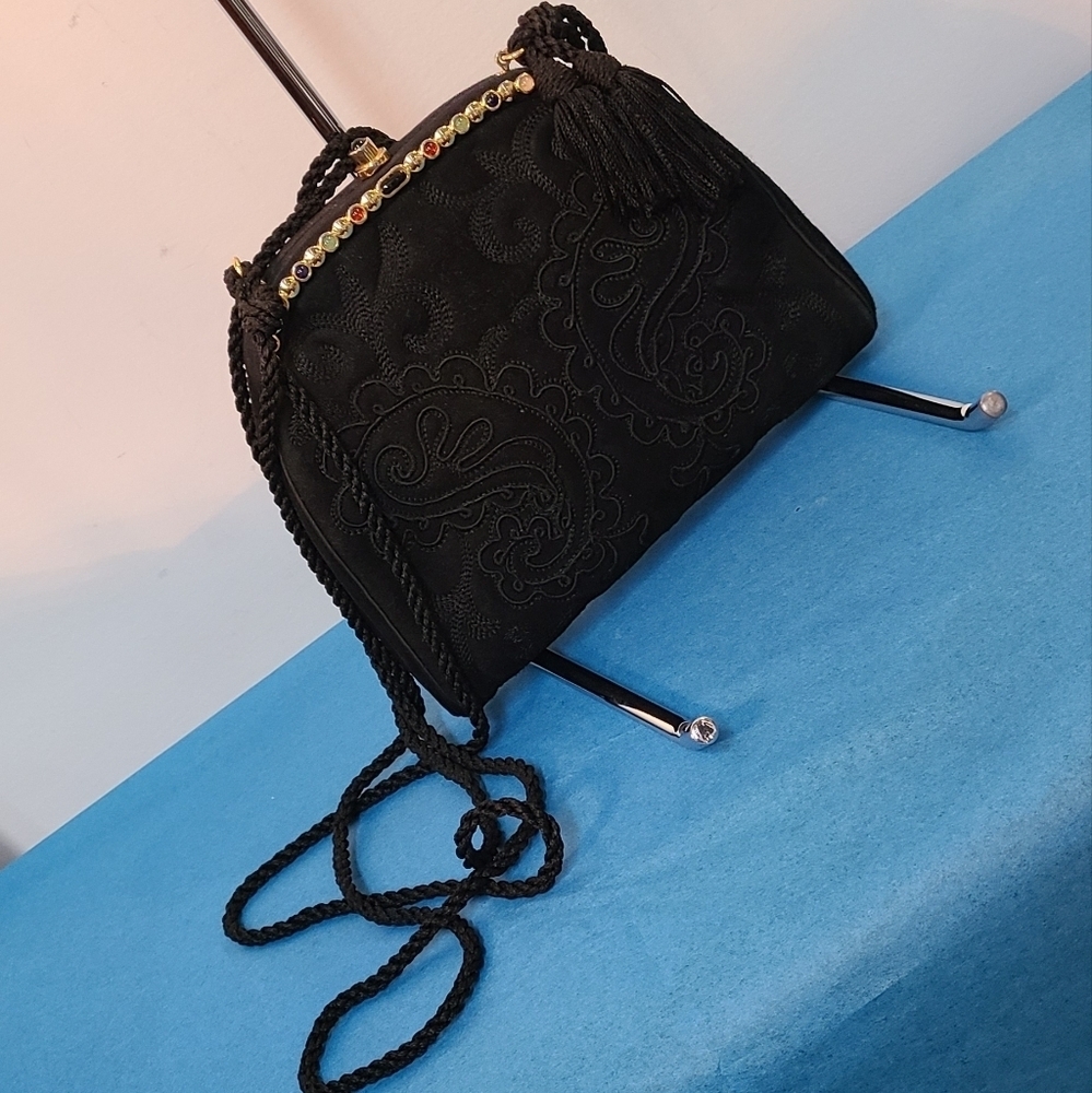 Judith Leiber Embossed Suede Vintage Purse